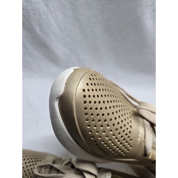 Crocs Lite Ride Pacer Perforated Champagne Sneakers Women’s Sz 8 Comfort Shoes - Picture 16 of 16